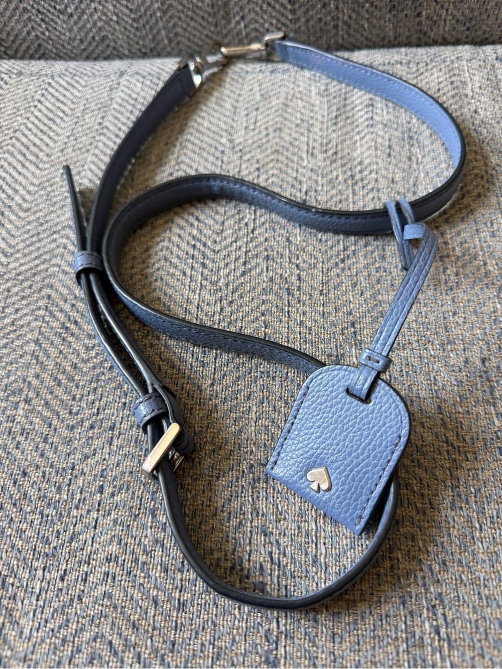 Kate Spade Sky Blue Leather Replacement Strap With Bag Charm.